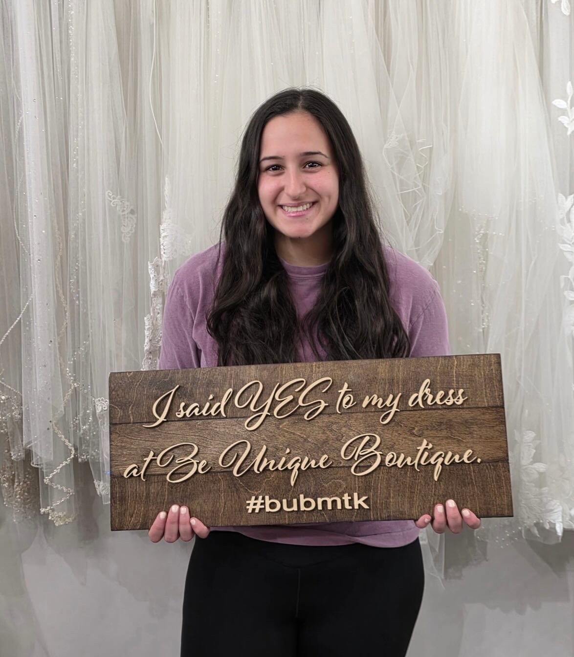 Real bride at Be Unique Boutique